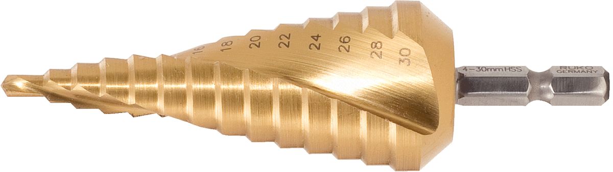 KS TOOLS Broca escalonada HSS TiN,Ø 6-30mm, 13 niveles ( 330.2346 )
