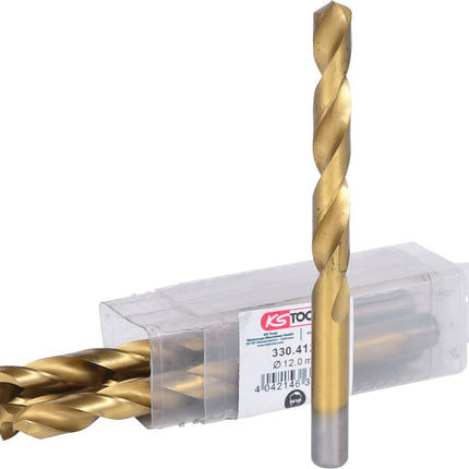 KS TOOLS HSS TiN Spiralbohrer, 12mm, 5er Pack ( 330.4120 ) - Toolbrothers