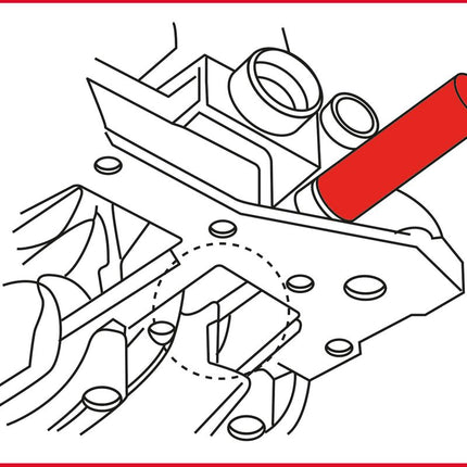 KS TOOLS Juego de herramientas de reglaje de motores para Nissan / Opel / Renault, 15 pzs ( 400.0750 )