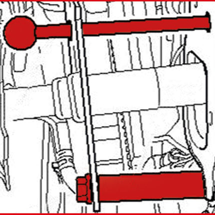 KS TOOLS Kit aste di estrazione frontali e di guida per VAG, 6 pz ( 400.2075 )