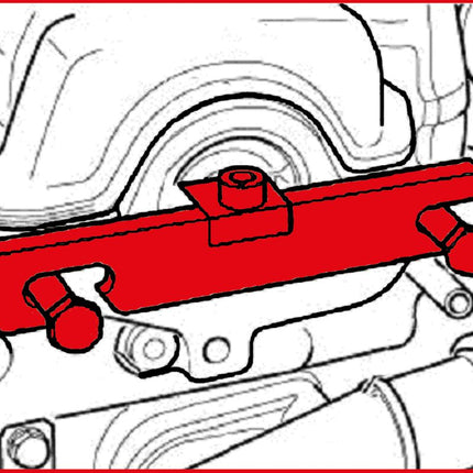 KS TOOLS Righello di regolazione albero a camme, 150 mm ( 400.9044 )