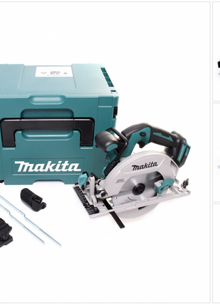 Sega circolare a batteria Makita DHS 680 ZJ 18 V 165 mm brushless + adattatore + Makpac - senza batteria, senza caricabatterie