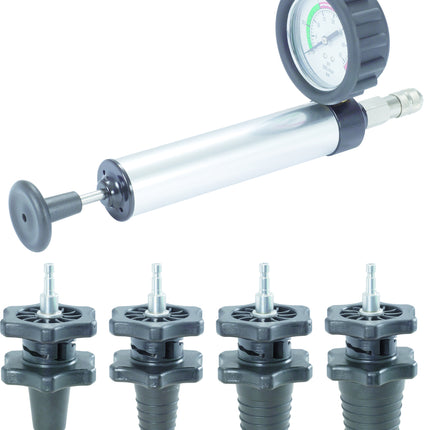 KS TOOLS Kühlsystem-Expander-Konus-Diagnose-Satz, 5-tlg ( 455.0145 ) - Toolbrothers