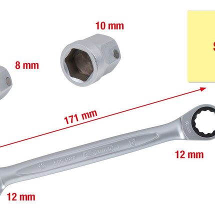 KS TOOLS Bremskolben Spezial-Steckschlüssel-Satz für WABCO und Knorr Scheibenbremsen, 5-tlg ( 460.2615 ) - Toolbrothers