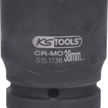KS TOOLS 1" Sechskant-Kraft-Stecknuss, kurz, 38mm ( 515.1738 ) - Toolbrothers