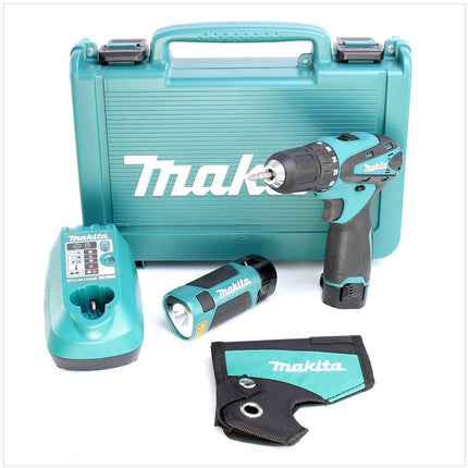 Makita DF 330 DWLE 10,8 V Set mit Bohrschrauber, Lampe, Ladegerät und 2 x BL 1013 Akku - Toolbrothers