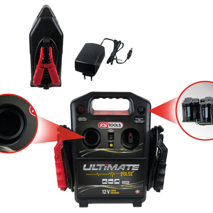 KS TOOLS 12 V Kondensator-Booster - mobiles Starthilfegerät 720 A ( 550.1830 ) - Toolbrothers