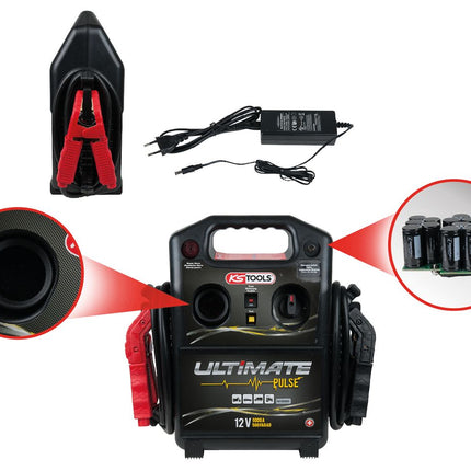 KS TOOLS 12 V Kondensator-Booster - mobiles Starthilfegerät 1800 A ( 550.1840 ) - Toolbrothers