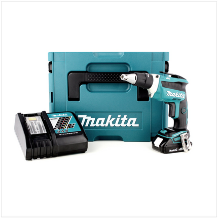 Makita DFS 452 RY1J Akku Schnellbauschrauber 18V Brushless + 1x Akku 1,5Ah + Ladegerät + Makpac - Toolbrothers