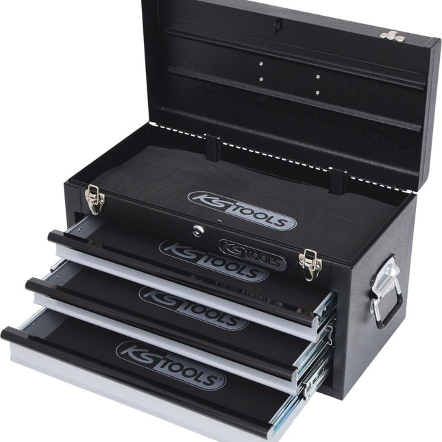 KS TOOLS Werkzeugtruhe mit 3 Schubladen-schwarz, L508xH255xB303mm ( 801.0003 ) - Toolbrothers