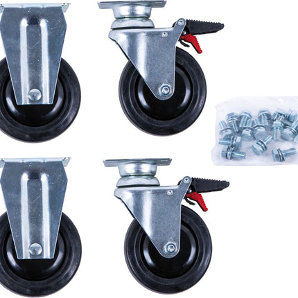 KS TOOLS Rollen-Satz zu PERFORMANCEplus Werkstattwagen inkl. Schrauben ( 873.5008-R014P ) - Toolbrothers
