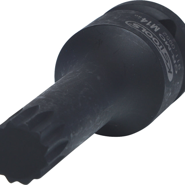 KS TOOLS 1/2" Kraft-Bit-Stecknuss Vielzahn, lang, M14 ( 911.0952 ) - Toolbrothers