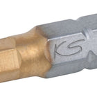 KS TOOLS Inserto TIN 1/4' ad esagono incassato, 25 mm, 10 mm, confezione da 5 ( 911.3679 )