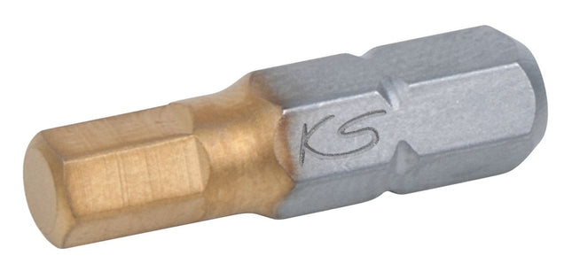 KS TOOLS Inserto TIN 1/4' ad esagono incassato, 25 mm, 10 mm, confezione da 5 ( 911.3679 )