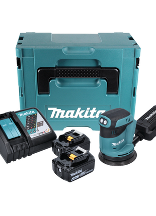 Makita DBO 180 RMJ Akku Exzenterschleifer 18 V 125 mm + 2x Akku 4,0 Ah + Ladegerät + Makpac - Toolbrothers