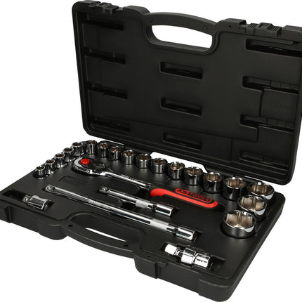 KS TOOLS 1/2" CHROMEplus Steckschlüssel-Satz, 23-tlg ( 918.0623 ) - Toolbrothers