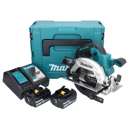 Makita DHS 661 RFJU Akku Handkreissäge 18 V 165 mm Brushless + 2x Akku 3,0 Ah + Ladegerät + Makpac - Toolbrothers