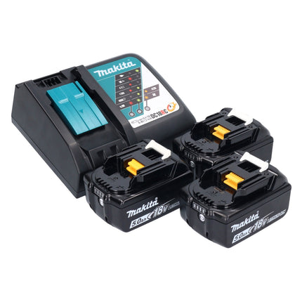 Taladro atornillador a batería Makita DDF 486 RT3J 18 V 130 Nm sin escobillas + 3x batería recargable 5,0 Ah + cargador + Makpac