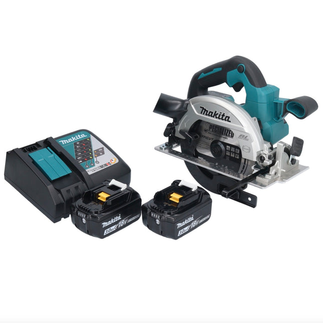 Makita DHS 661 RFU Akku Handkreissäge 18 V 165 mm Brushless + 2x 3,0 Ah Akku + Ladegerät - Toolbrothers