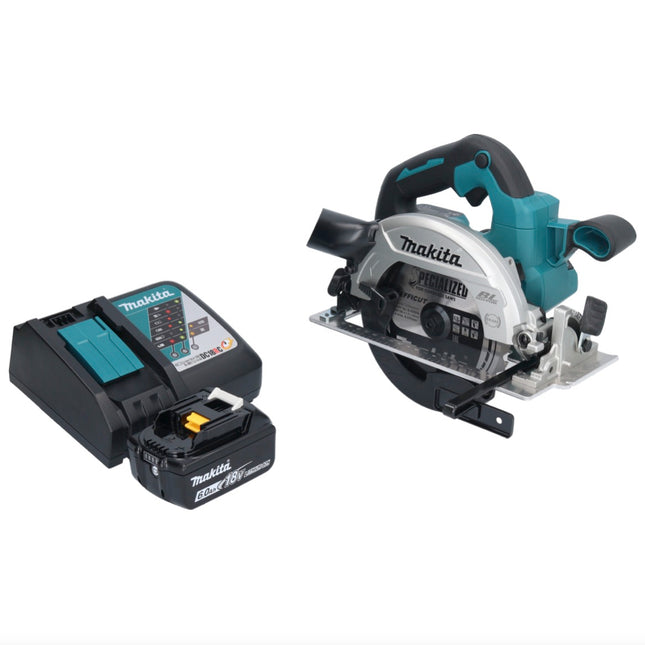 Makita DHS 661 RG1U Akku Handkreissäge 18 V 165 mm Brushless + 1x 6,0 Ah Akku + Ladegerät - Toolbrothers