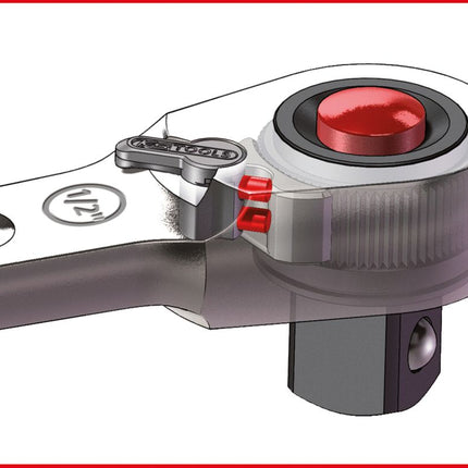 KS TOOLS 1/4" SlimPOWER Umschaltknarre,72 Zahn ( 920.1490 ) - Toolbrothers