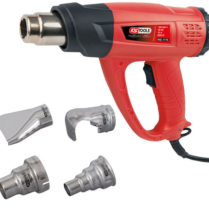 KS TOOLS Heißluftgebläsepistolen-Satz, Digital, 5-tlg ( 960.1175 ) - Toolbrothers