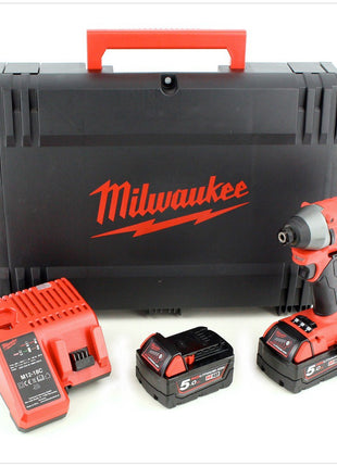 Milwaukee M18 CID 502 X 18 V Akku Schlagschrauber mit 2x 5 Ah Akku, Lader, Koffer - Toolbrothers