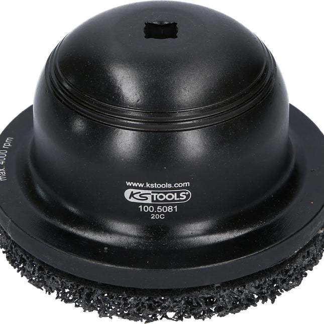 KS TOOLS Juego de lijadora de cubos de rueda de aluminio Ø 150 mm, Ø interior 90 mm, 2pzs ( 100.5080 )