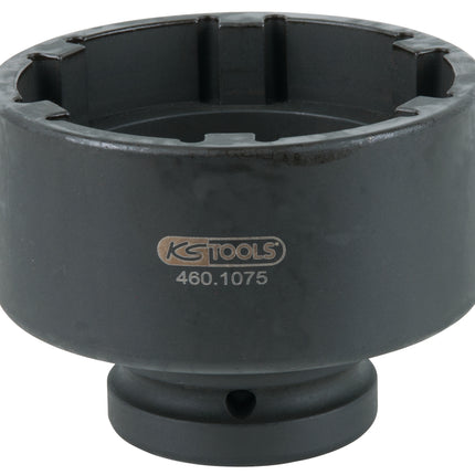 KS TOOLS 1" Nutmuttern-Schlüssel mit 6 Zapfen für Mercedes, 86 mm ( 460.1075 )