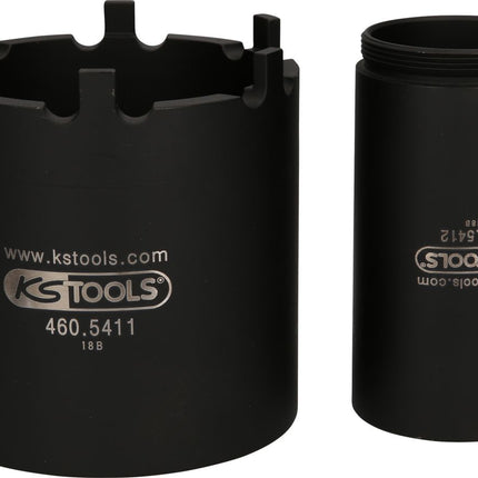 KS TOOLS Nutmuttern-Schlüssel-Satz mit Führungsrohr für Mercedes, Ø 100 mm , 2-tlg ( 460.5645 ) - Toolbrothers