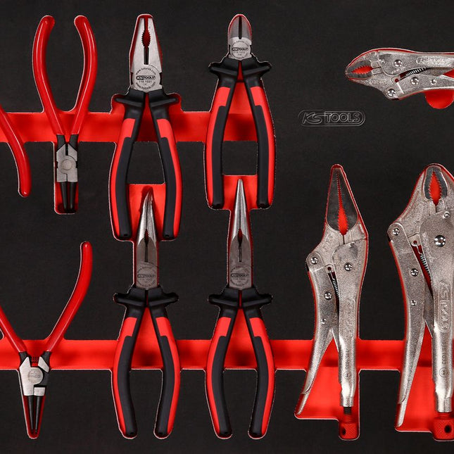 KS TOOLS Zangen-Satz in Schaumstoffeinlage, 12-tlg ( 811.0012 ) - Toolbrothers