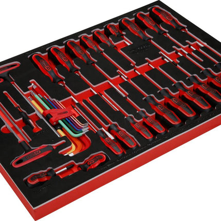 KS TOOLS Jeu de tournevis dans insert en mousse, 34 pcs ( 811.0034 )