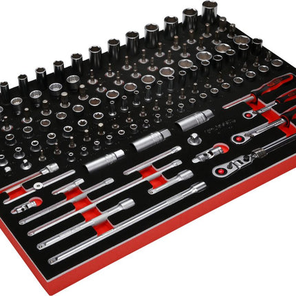 KS TOOLS 1/4'' + 3/8'' Steckschlüssel-Satz in Schaumstoffeinlage, 142-tlg ( 811.1142 ) - Toolbrothers