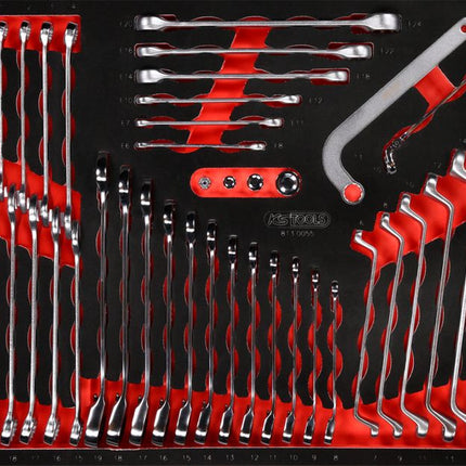 KS TOOLS Jeu de clés à molette dans insert en mousse, 55 pcs ( 813.0055 )