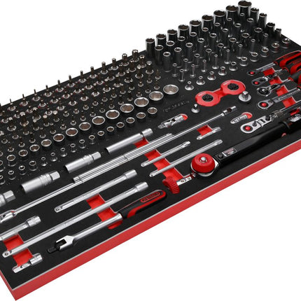 KS TOOLS 1/4'' + 3/8'' Steckschlüssel-Satz in Schaumstoffeinlage, 213-tlg ( 813.0213 ) - Toolbrothers