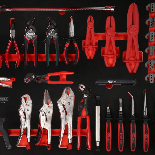 KS TOOLS Zangen-Satz in Schaumstoffeinlage, 34-tlg ( 821.0034 ) - Toolbrothers