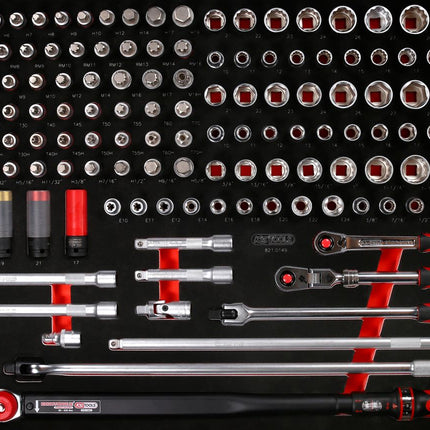 KS TOOLS Juego de llaves de vaso de 1/2' en inserto de gomaespuma, 149 pzs ( 821.0149 )