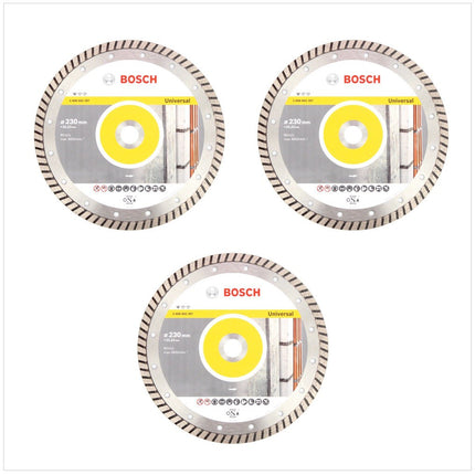 Bosch Diamant Trennscheibe 3er Set 230 x 22,23 Standard for Universal Turbo ( 2608602397 ) - Toolbrothers