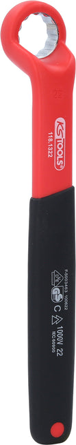KS TOOLS Llave de estrella aislada, acodada, 22 mm ( 118.1322 )