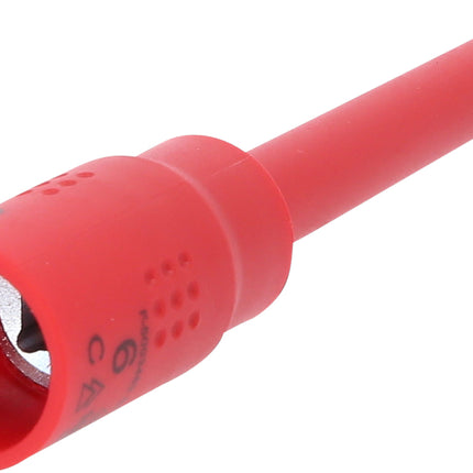 KS TOOLS 3/8" Isolierte Bit-Stecknuss Innensechskant, 6mm, 122mm lang ( 118.3873 ) - Toolbrothers