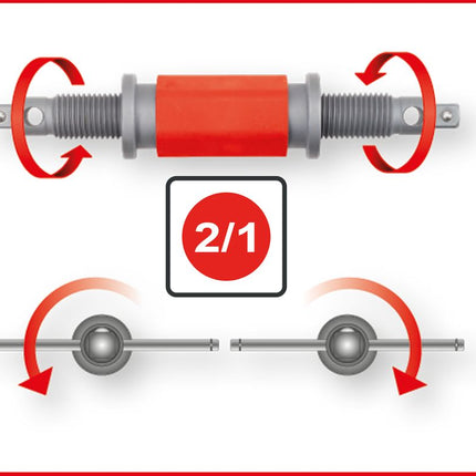 KS TOOLS Utensile di ripristino per pistoncini dei freni universale, 8 pz ( 150.2440 )