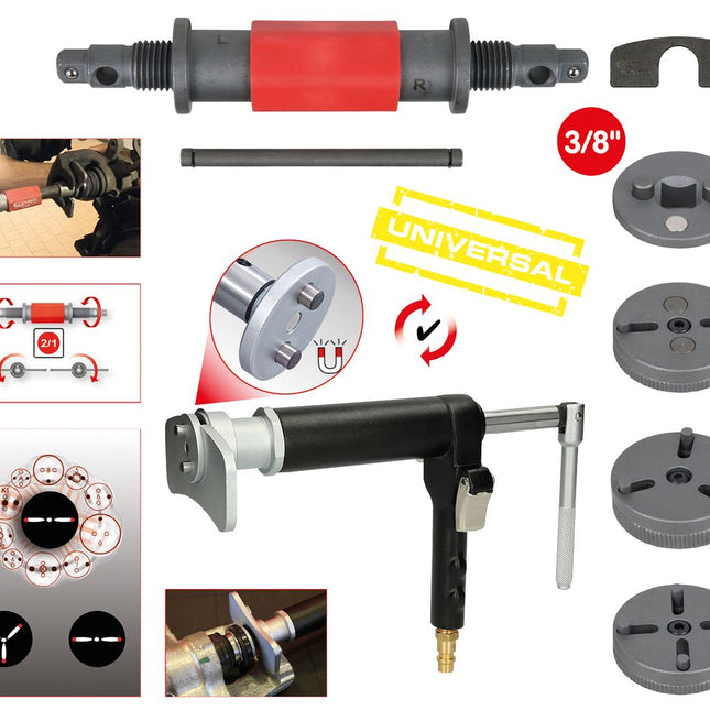 KS TOOLS Universal Bremskolben-Rückstell-Werkzeug-Satz, 8-tlg ( 150.2440 )