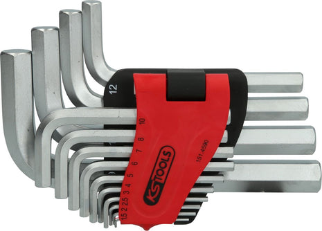 KS TOOLS Juego de llaves Allen, en soporte plegable, 14 piezas 1,5-19 mm ( 151.4590 )