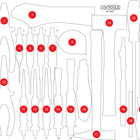 KS TOOLS Inserto de gomaespuma vacío para 811.0033 ( 811.0033-97 )