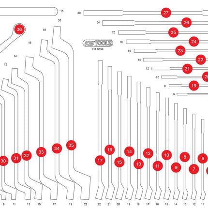 KS TOOLS Inserto in schiuma vuoto per 811.0038 ( 811.0038-97 )