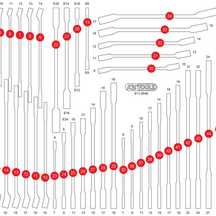 KS TOOLS Leere Schaumstoffeinlage zu 811.0046 ( 811.0046-97 )