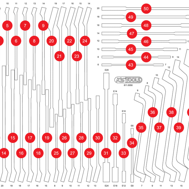 KS TOOLS Leere Schaumstoffeinlage zu 811.0050 ( 811.0050-97 )