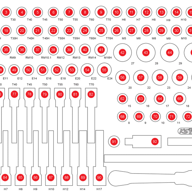 KS TOOLS Leere Schaumstoffeinlage zu 811 0095 811 0095 97  1 - toolbrothers
