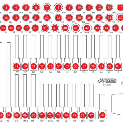 KS TOOLS Insert en mousse pour le 811.1111 ( 811.1111-97 )