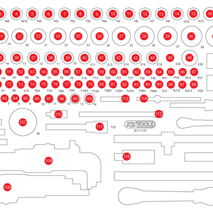 KS TOOLS Leere Schaumstoffeinlage zu 811 1137 811 1137 97  1 - toolbrothers